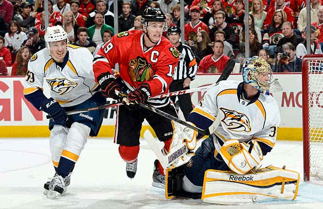 Jonathan Toews and the Blackhawks were fastest out of the gate and the first to grab a playoff berth.